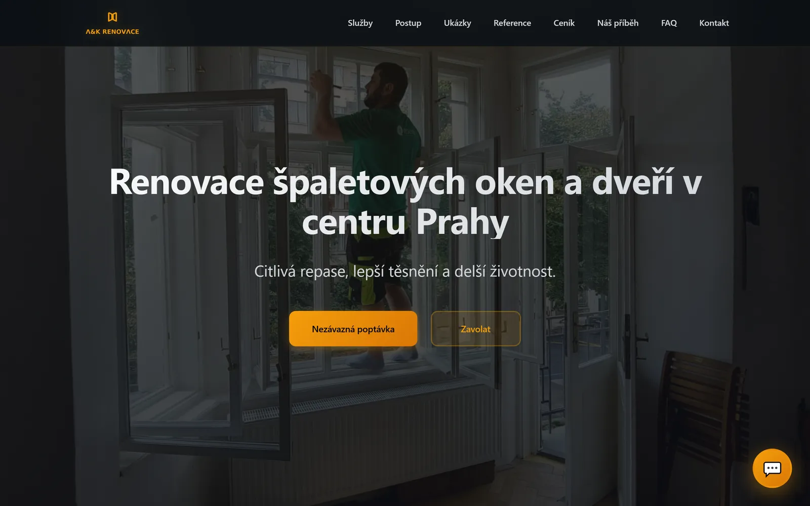 AK Renovace - náhled webu