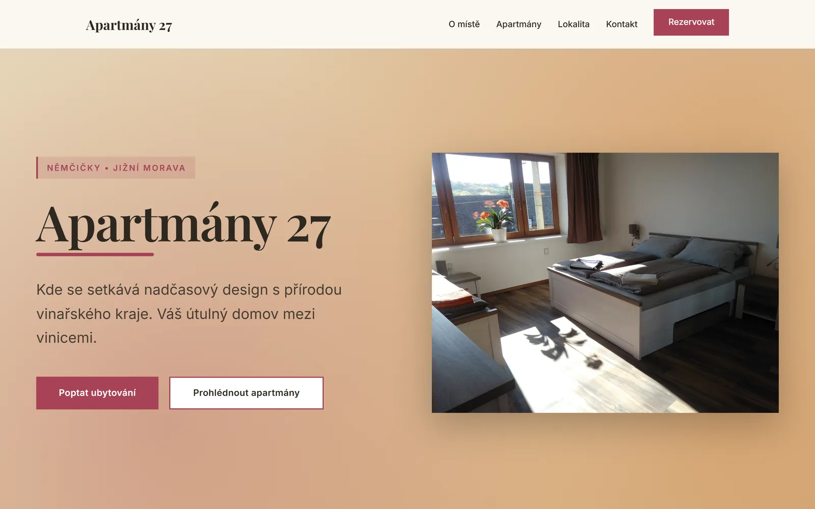 Apartmány 27 - náhled webu
