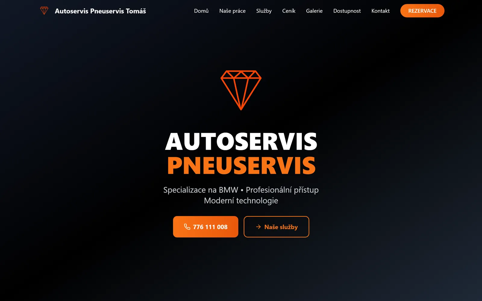 Autoservis Tomáš Praha - web na míru od Lafaga