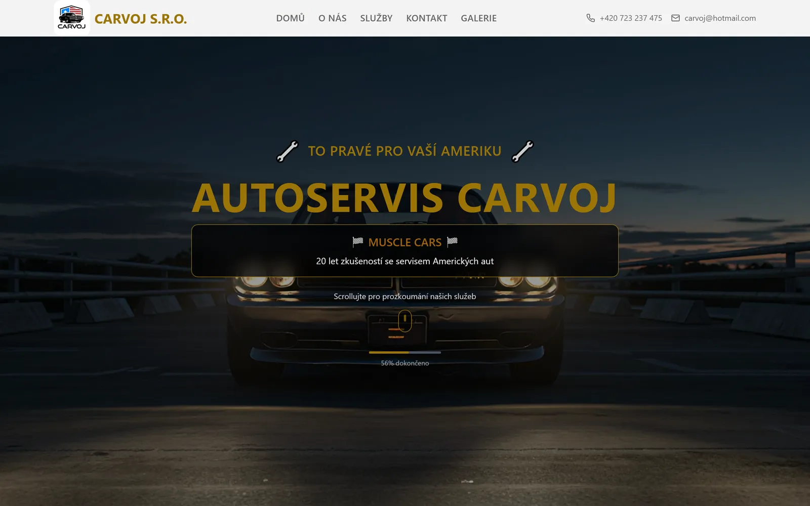 Autoservis Carvoj - náhled webu