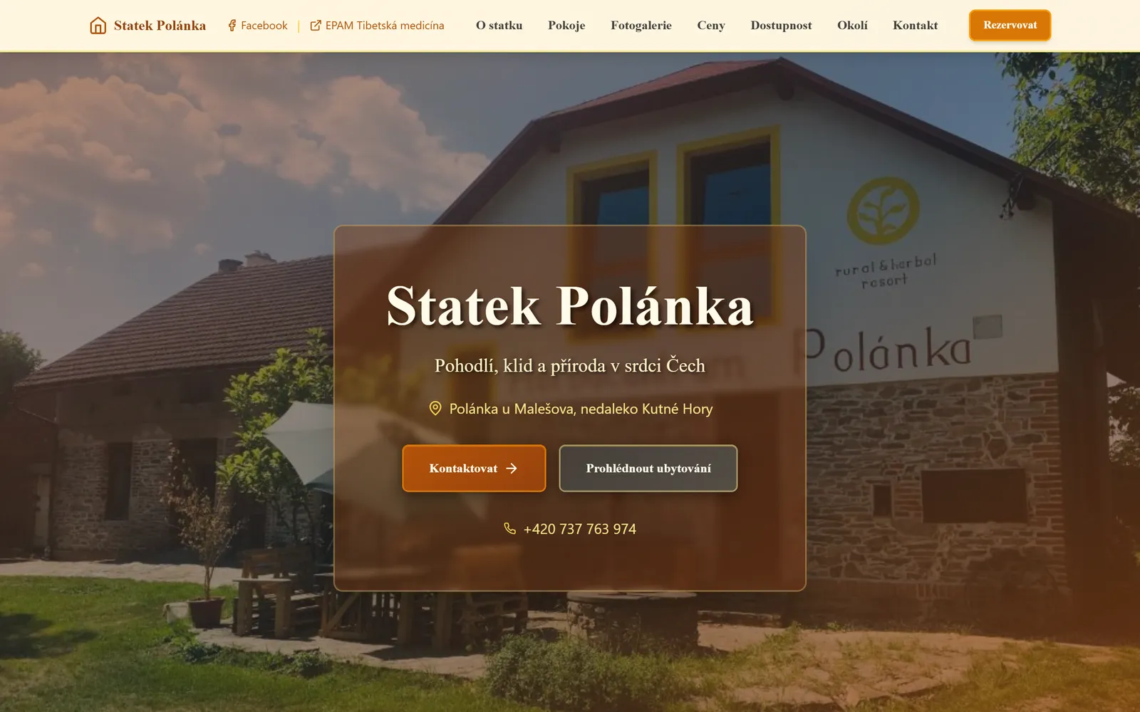 Statek Polánka - náhled webu