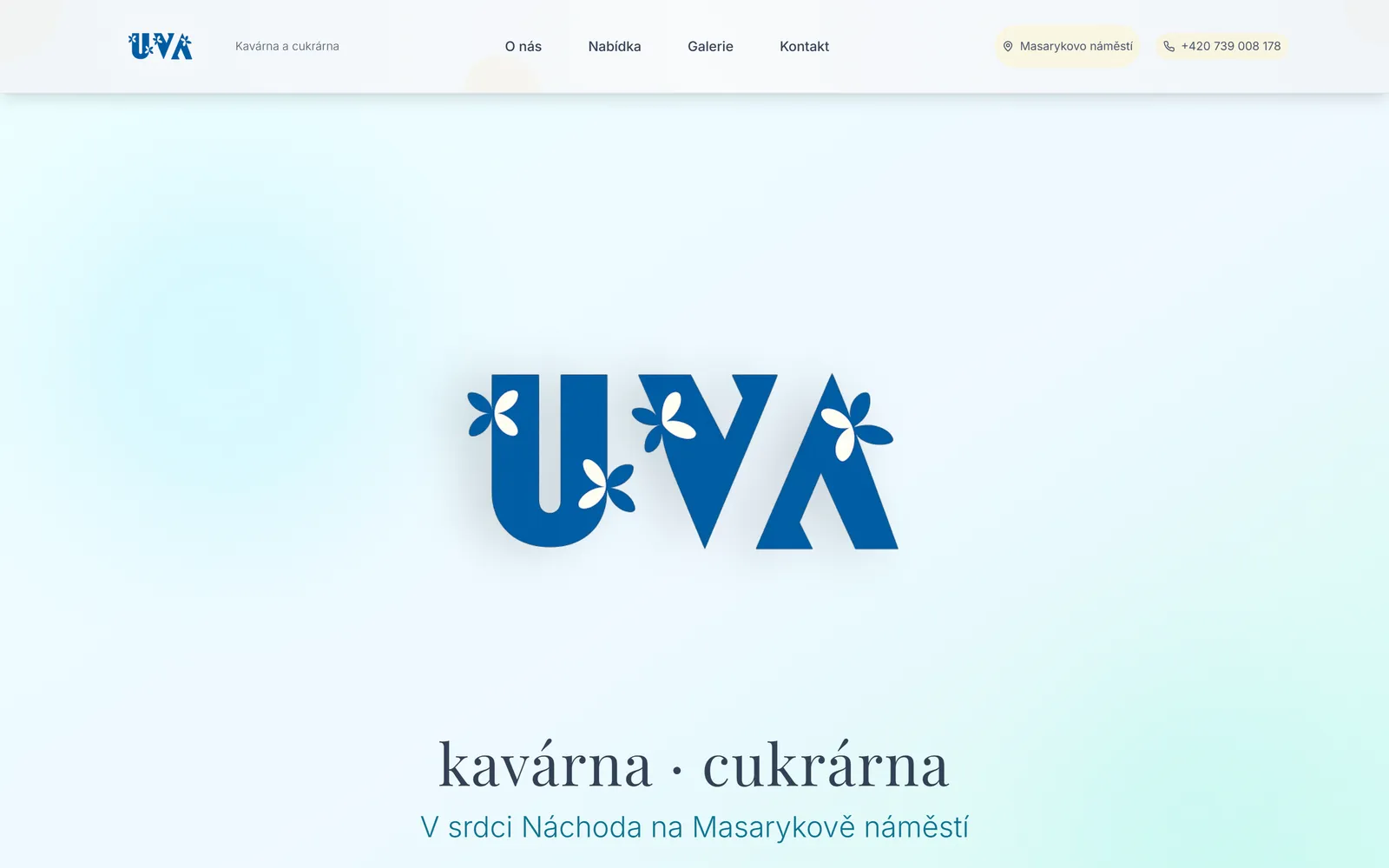 Úva Café - náhled webu